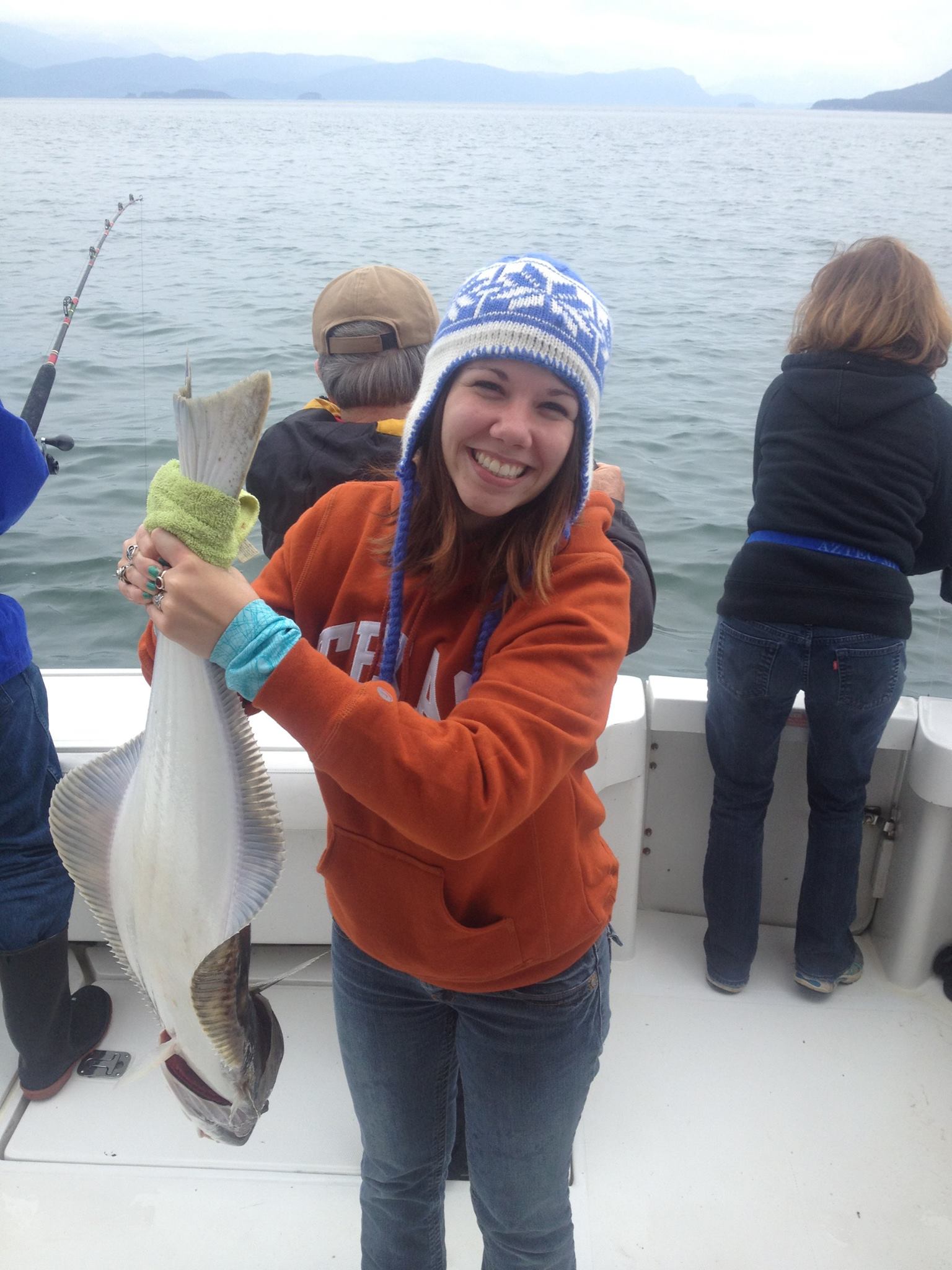 Anglers enjoying a fishing tour in the scenic Auke Bay