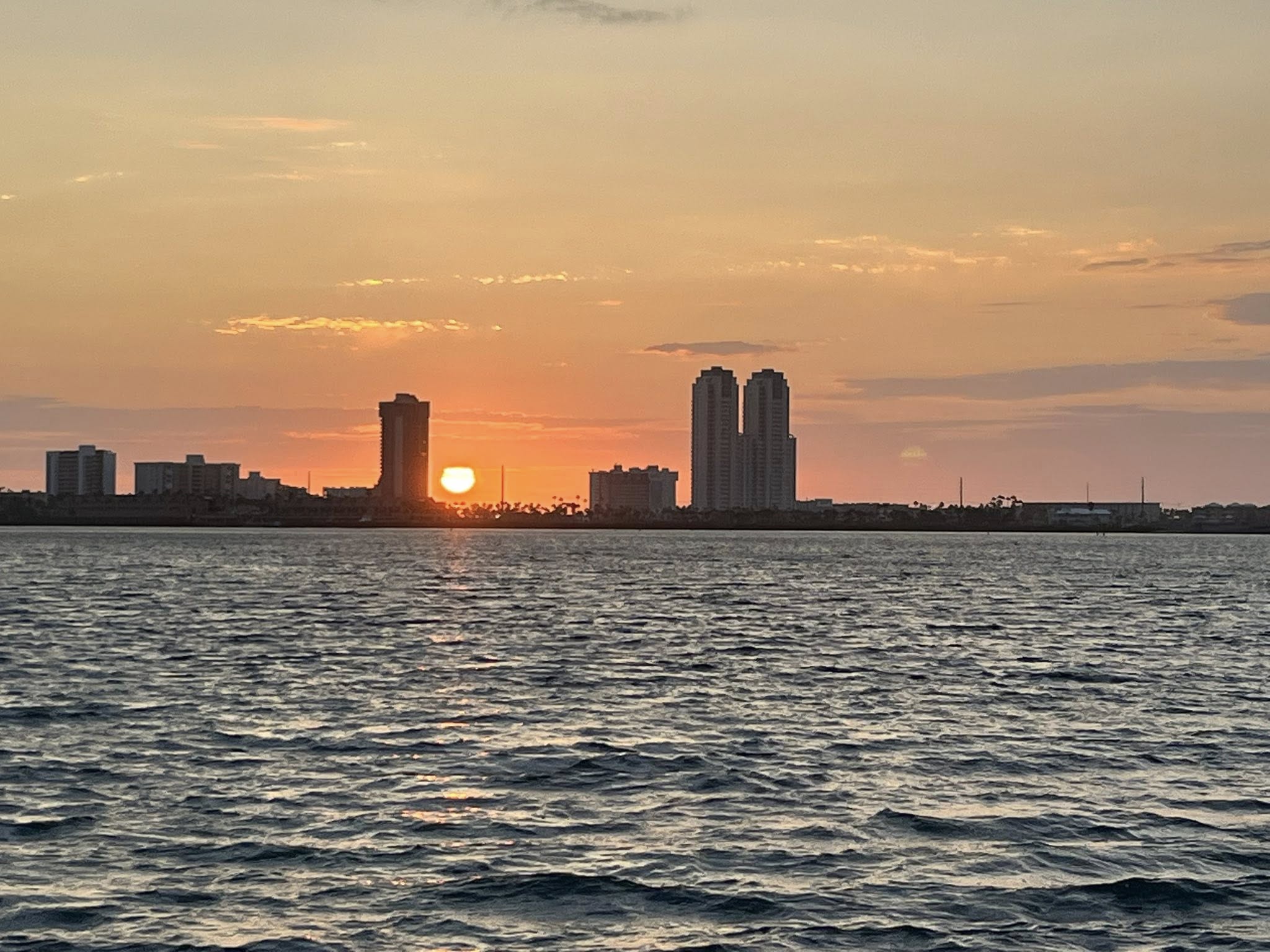 Sunset boat tour South Padre Island with Captain Mark, wine and shrimp included for 6 guests