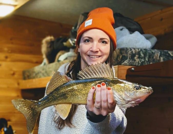 A single walleye fish caught in Bemidji