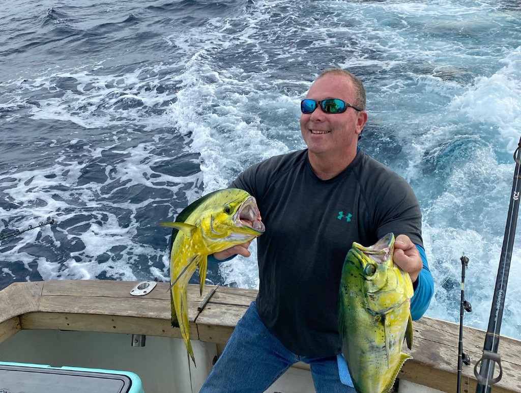 Two fish caught while fishing in Charleston