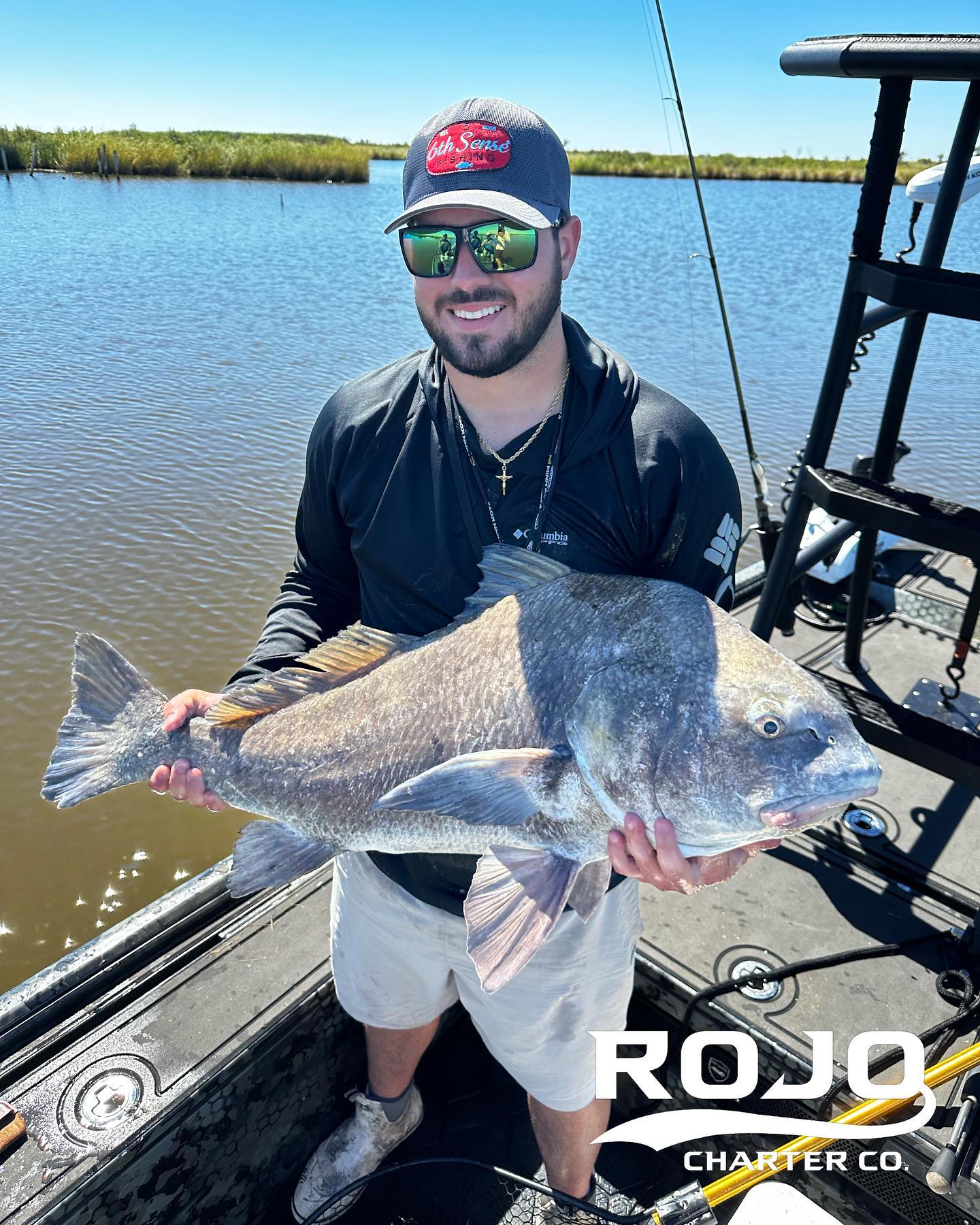 Photograph of a black drum fish caught in Theriot