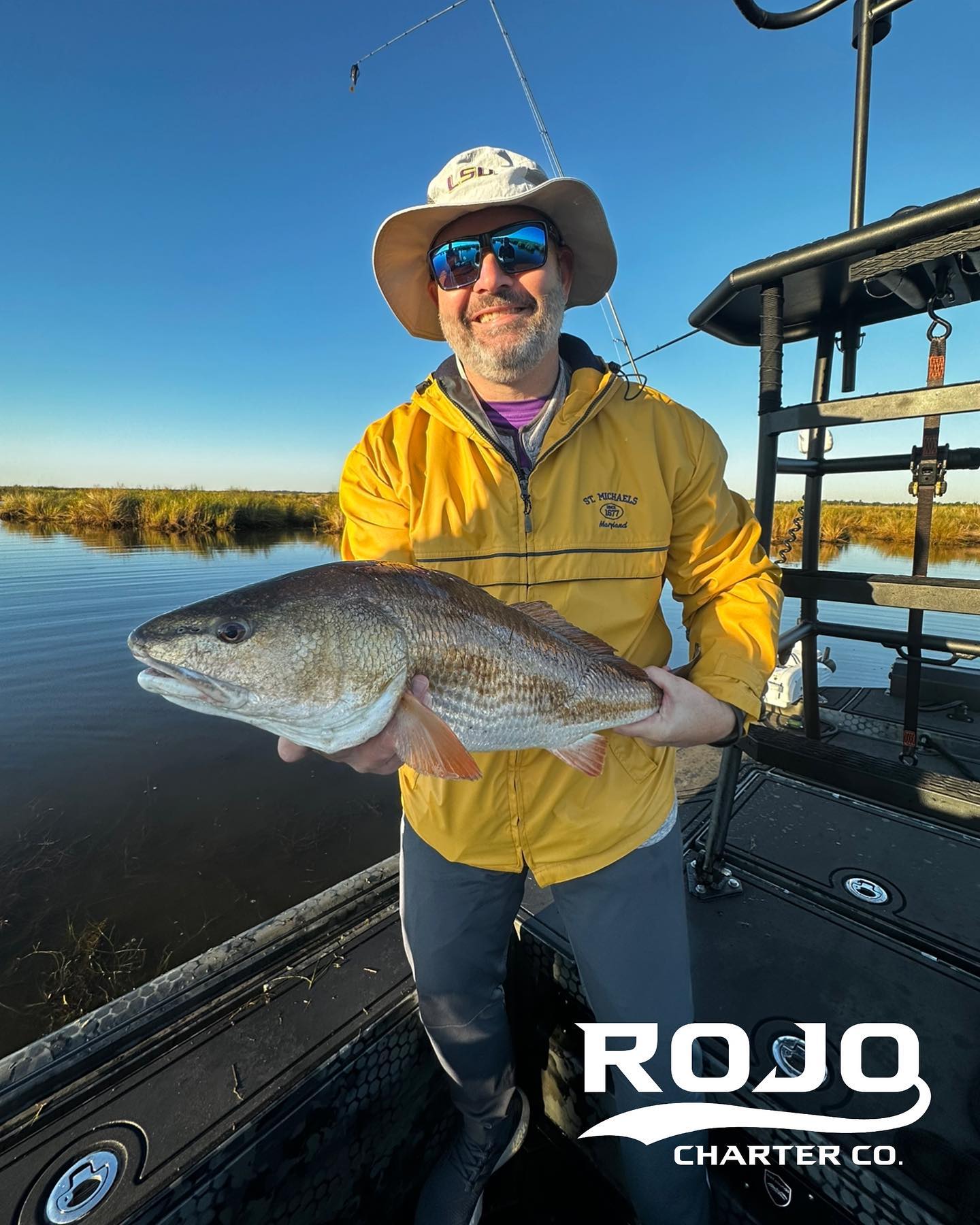 A single redfish caught in Theriot