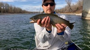 Person fishing in AB location