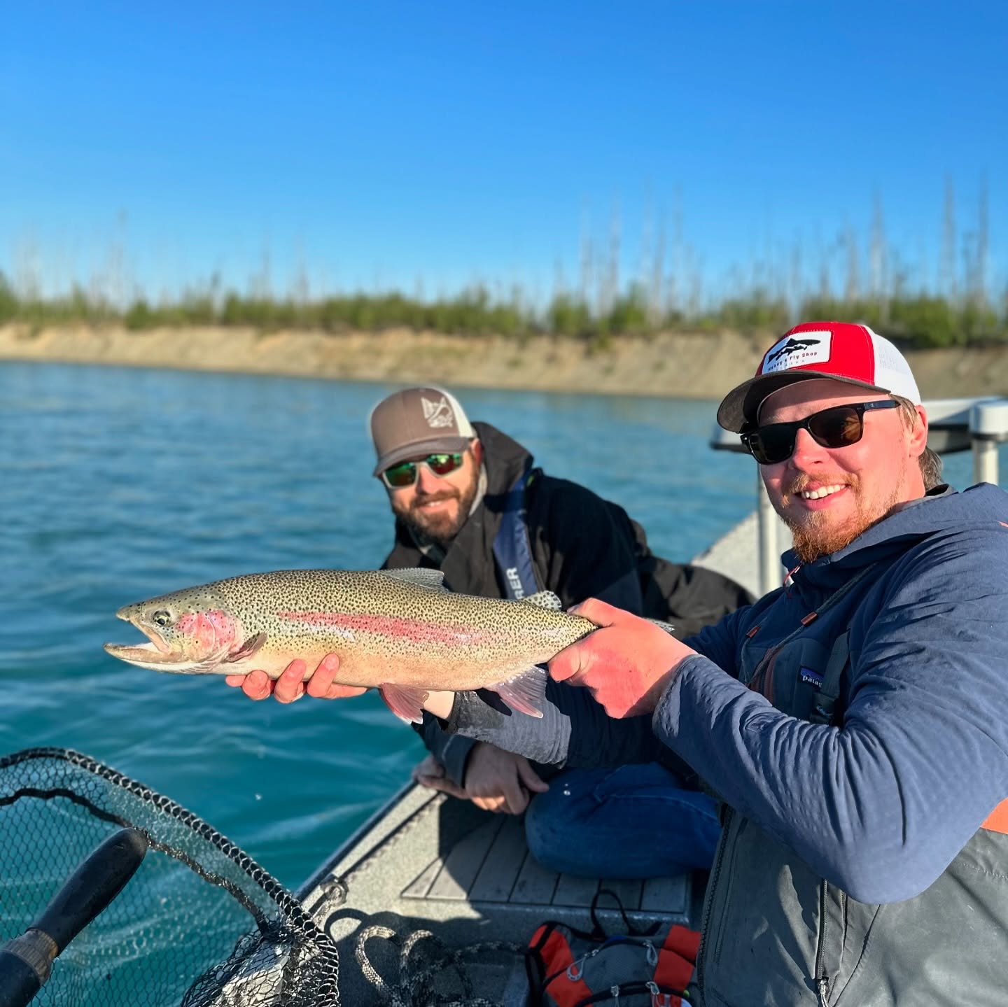 Rainbow trout caught while fishing in Alaska