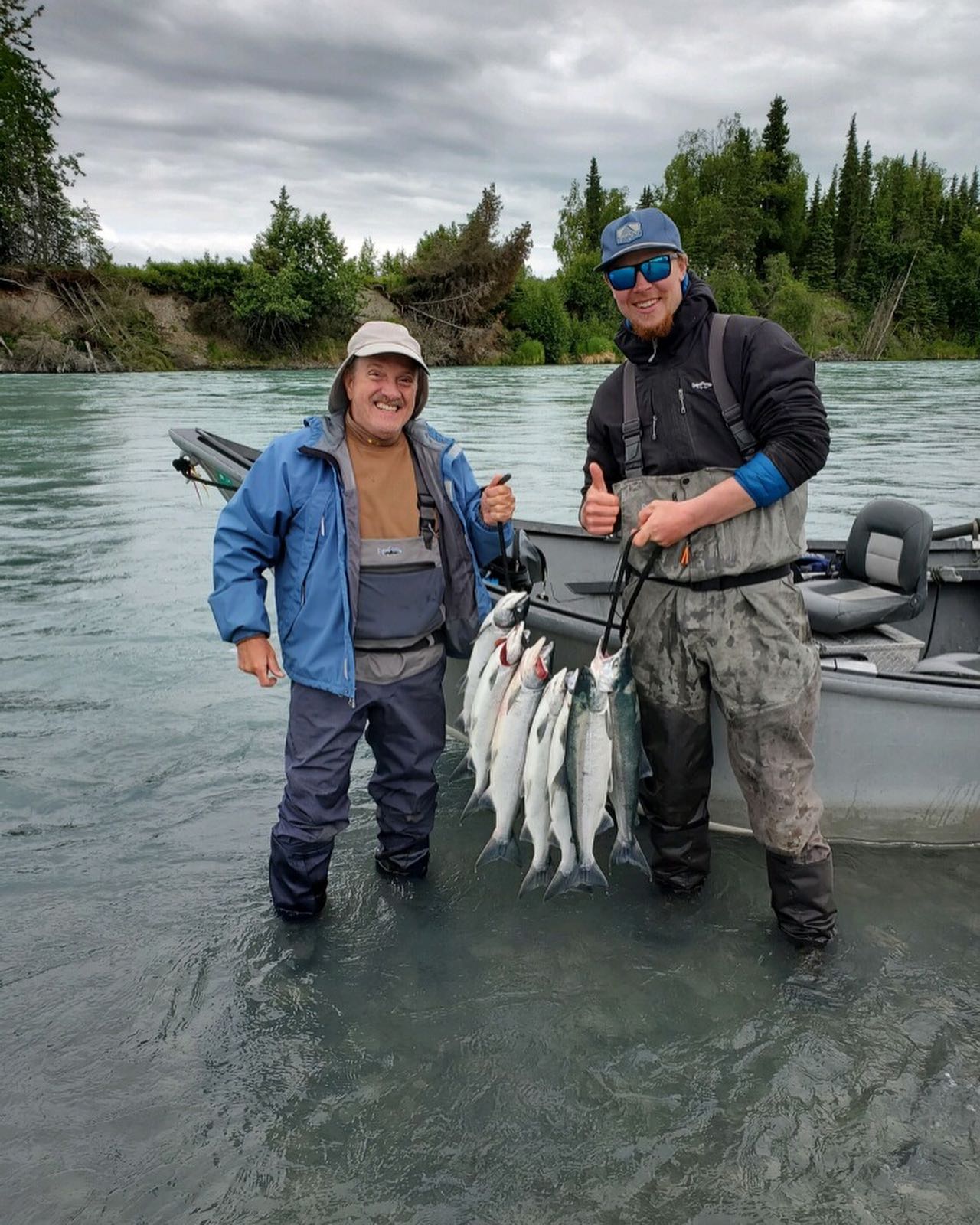 Two people fishing in Sterling
