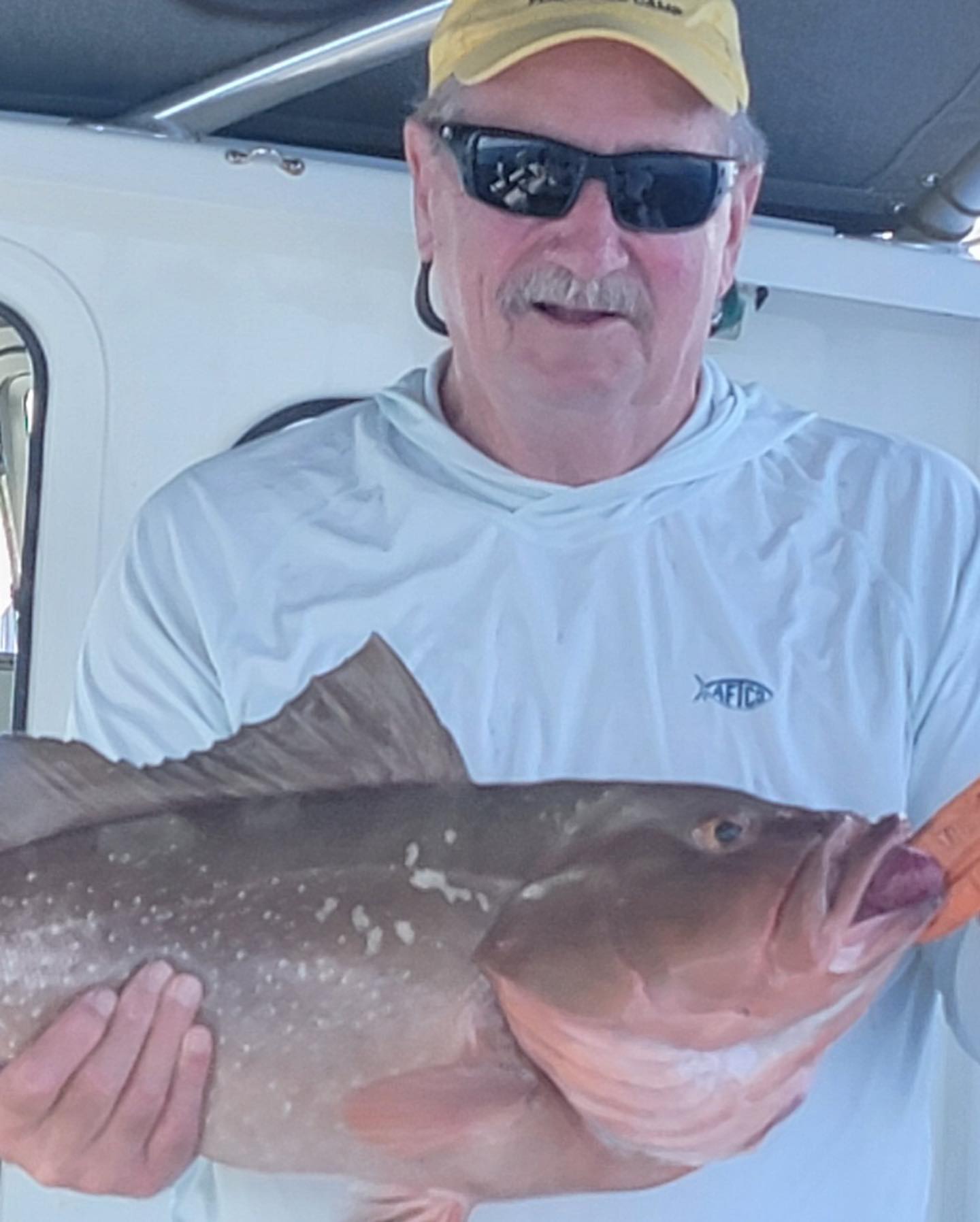 A single Red Grouper fish caught while fishing in Bokeelia.