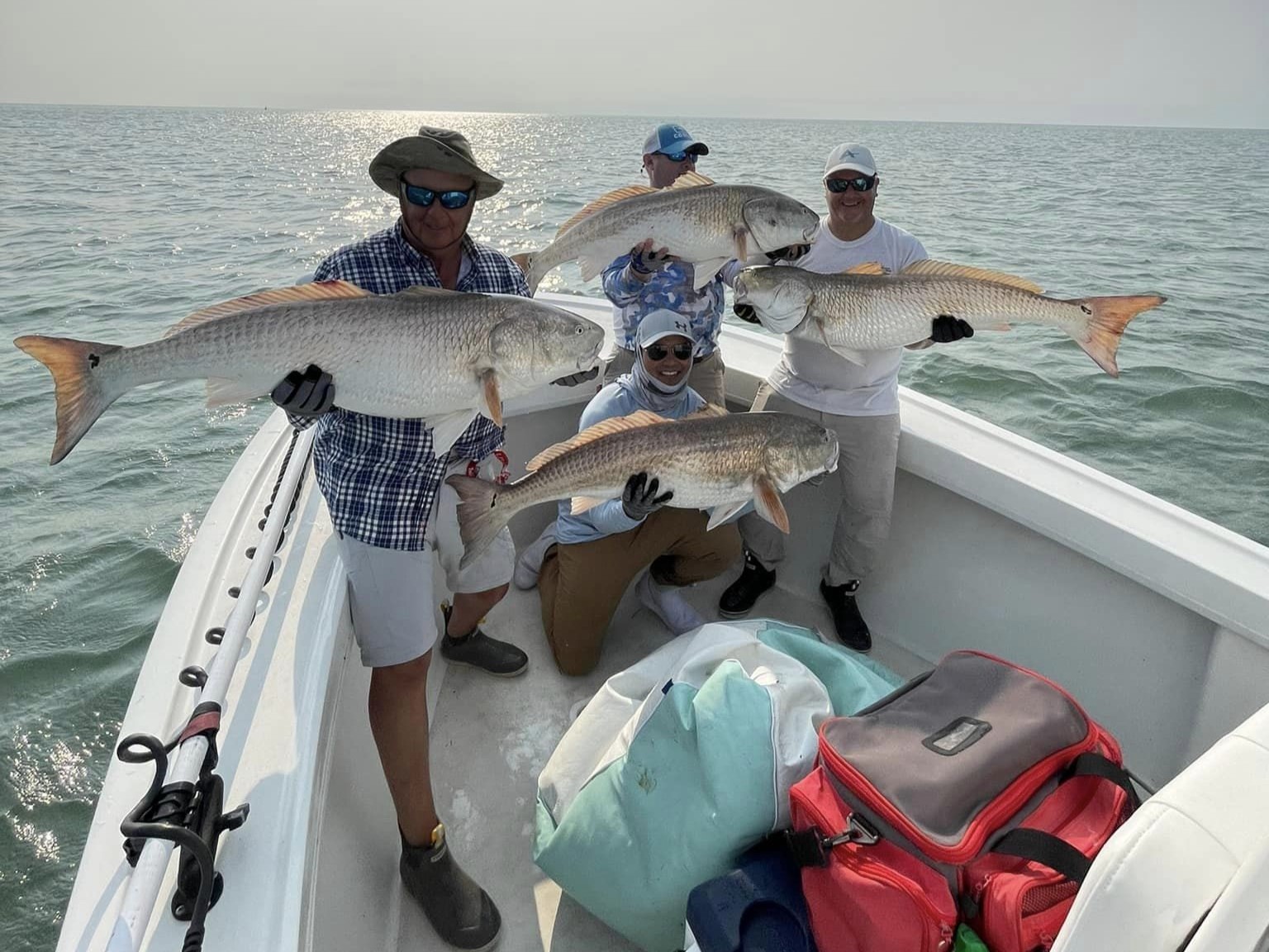 A group of 4 redfish caught in VA