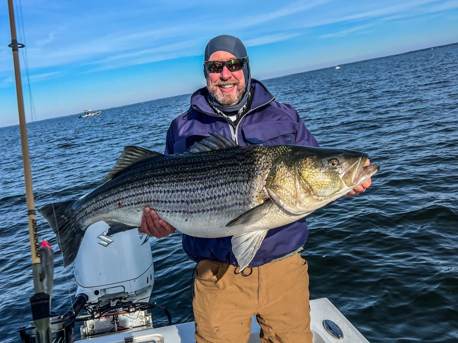 Striped bass caught by angler in Cape Charles