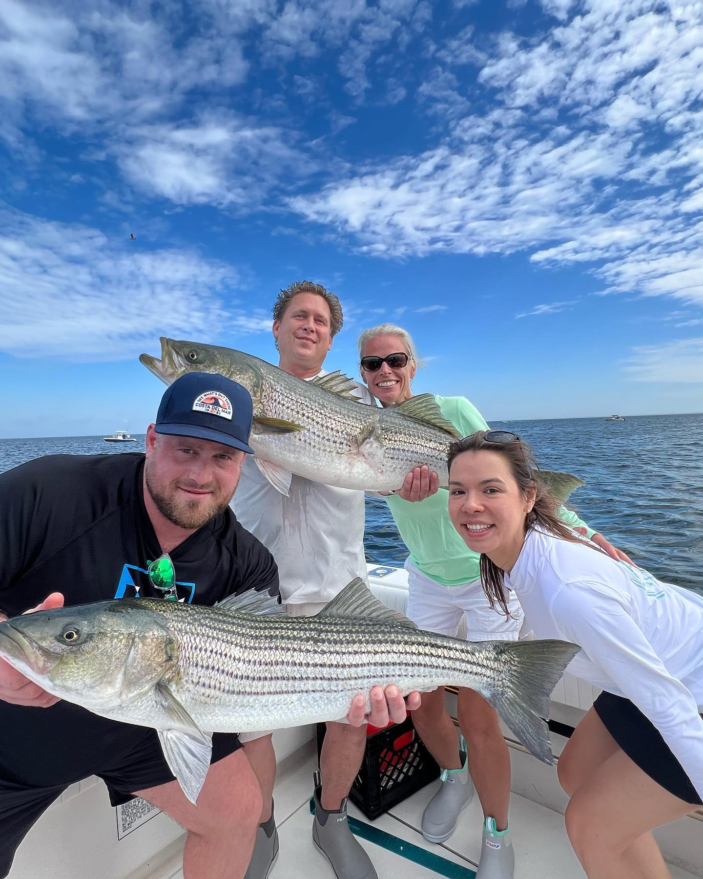 Striped bass fishing in MA
