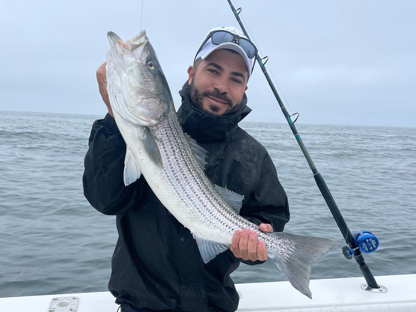 Striped bass caught while fishing in Scituate