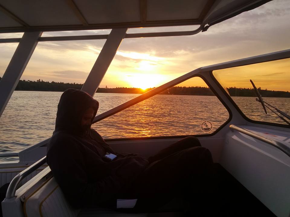 Angler enjoying a fishing tour in Ontario