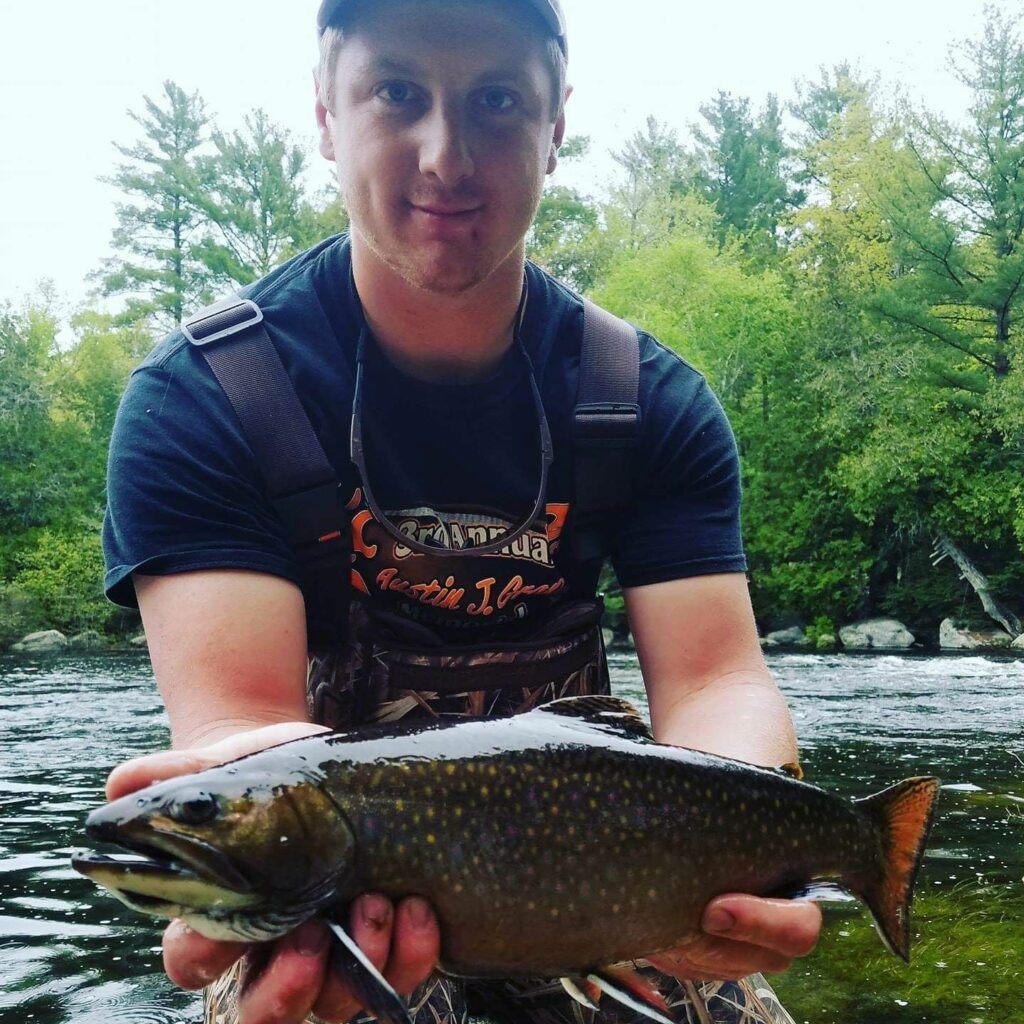 Angler with a 17-inch fish in ME
