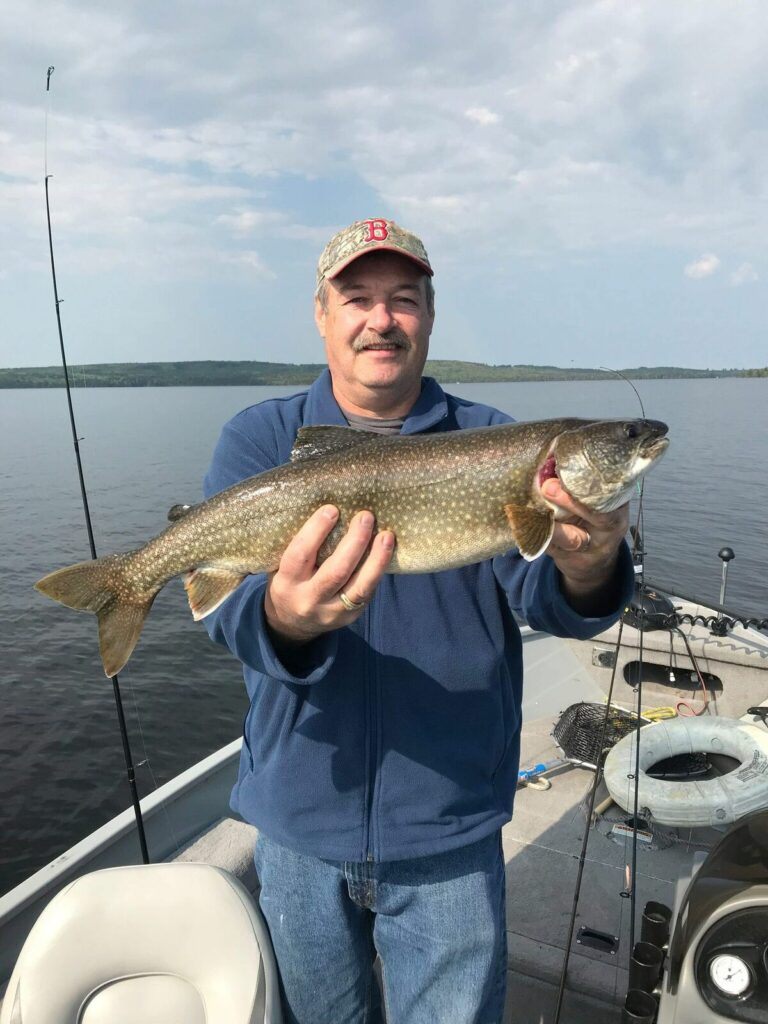 Caught a 26-inch lake trout in ME