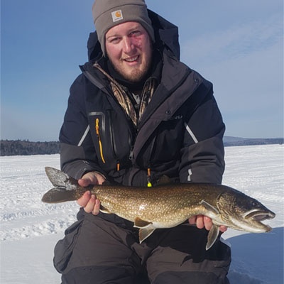 One person fishing in Maine