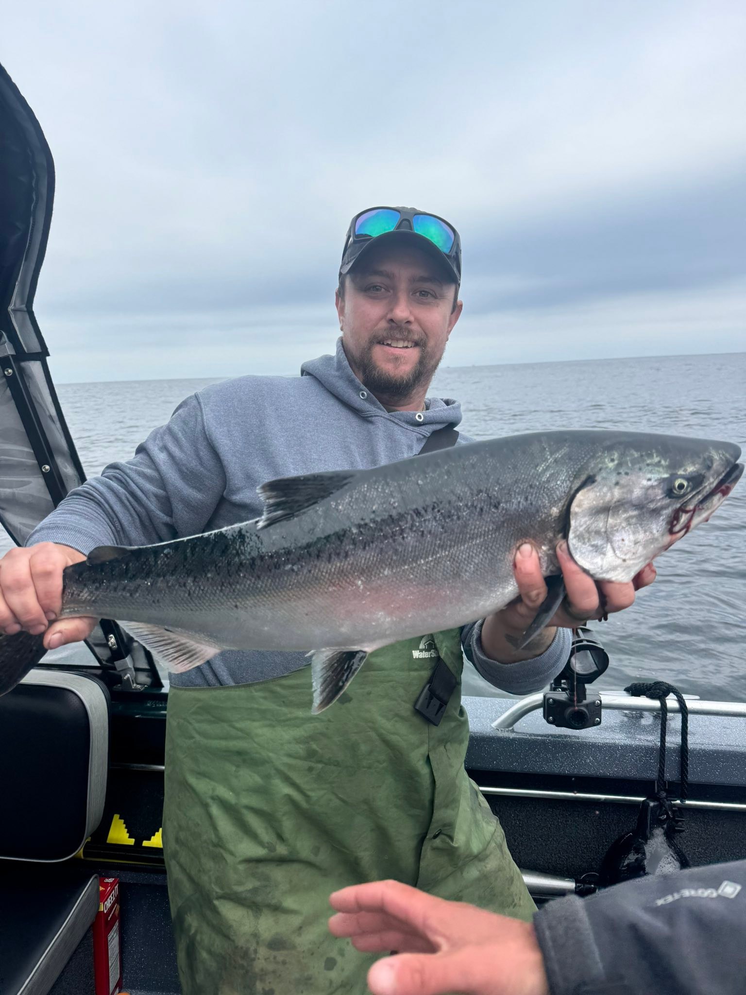 Chinook salmon caught fishing in Winchester Bay Oregon