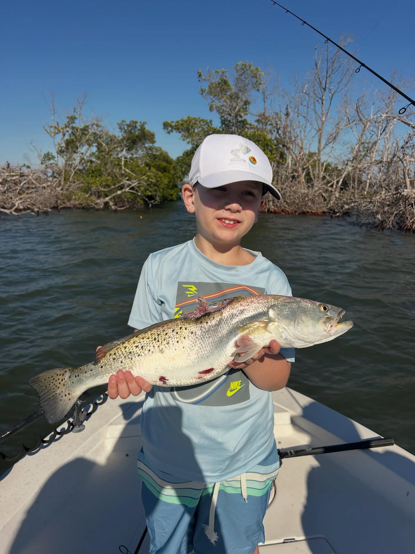 Speckled trout catch while fishing in Fort Myers FL