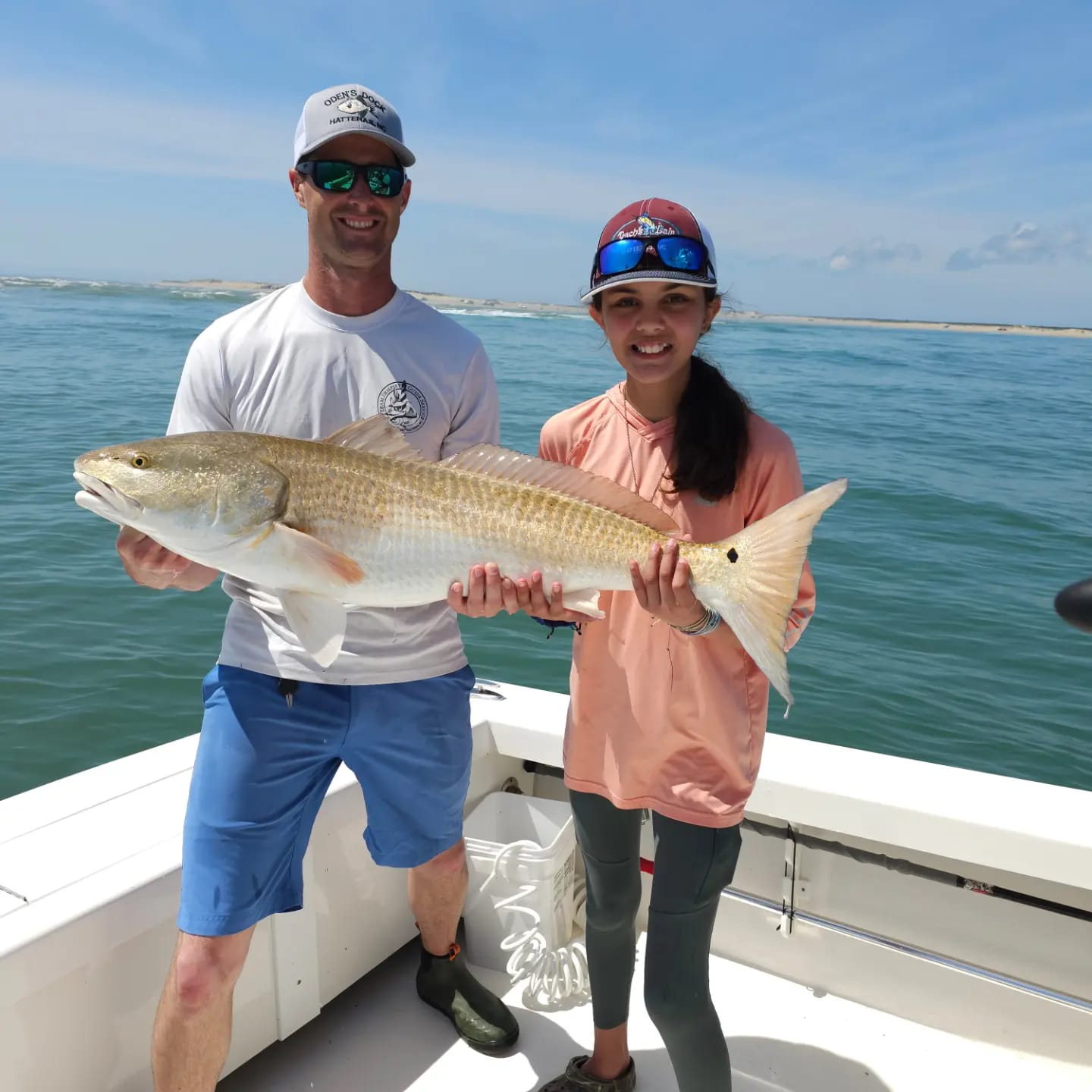 Two people fishing in North Carolina