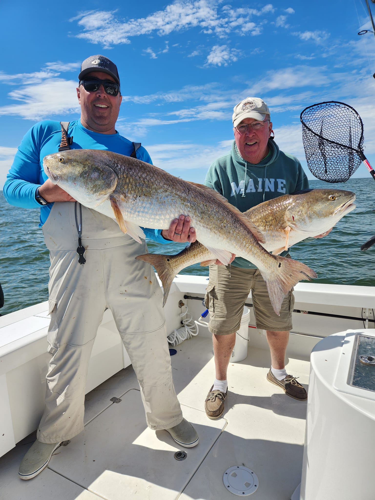 A redfish caught in Hatteras, North Carolina