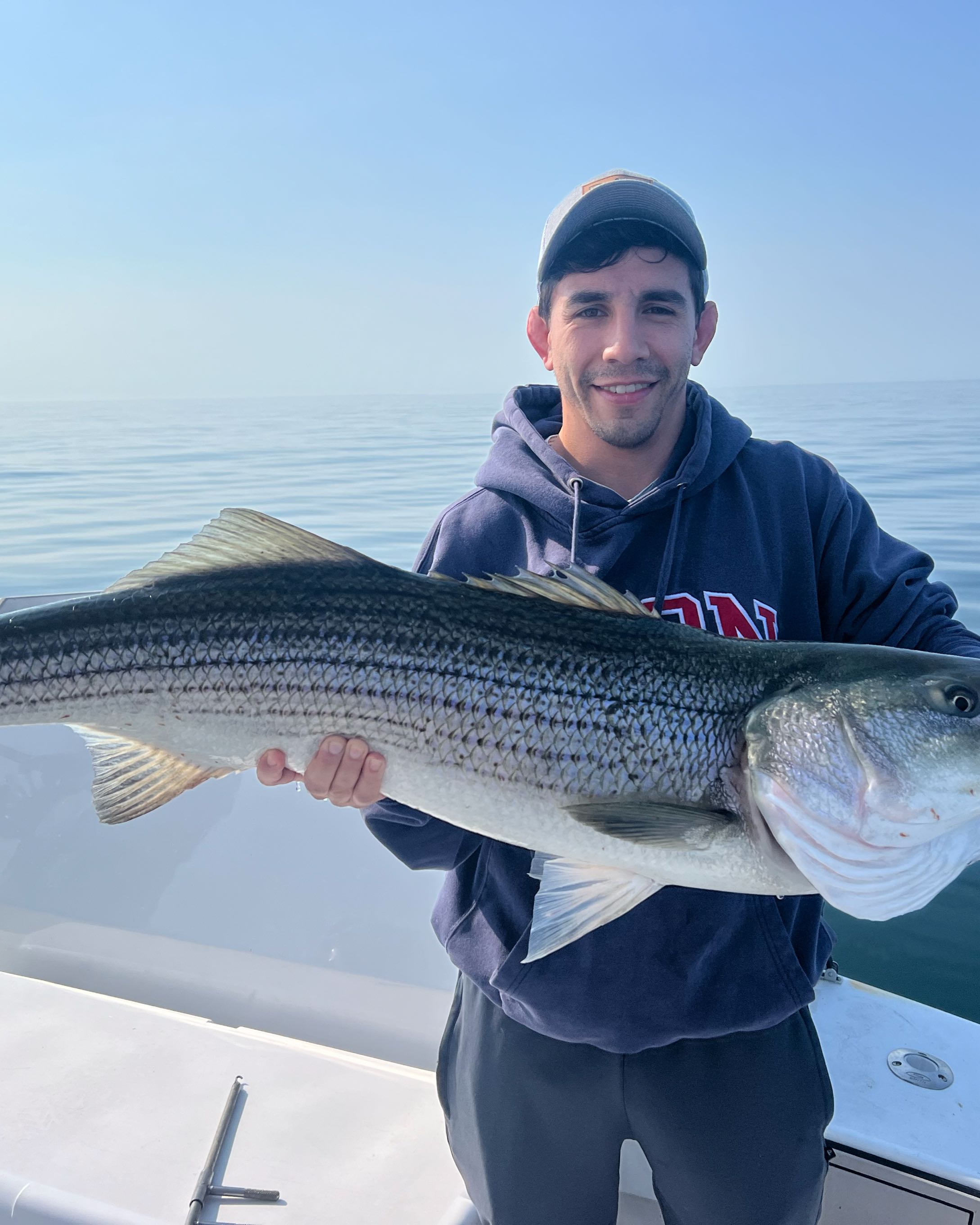Striped Bass caught by fisherman in Dennis Port