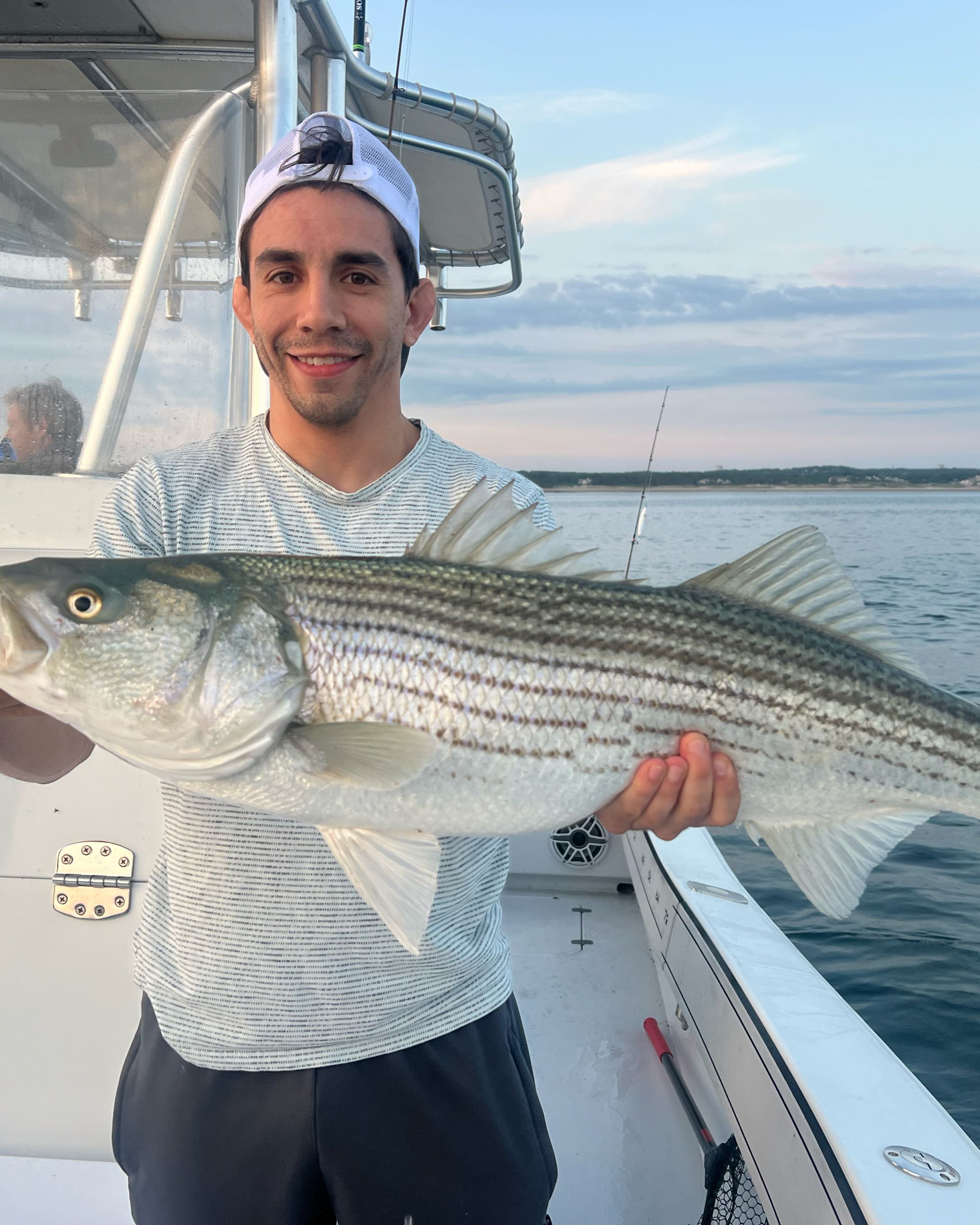 Striped bass caught on a fishing trip in MA