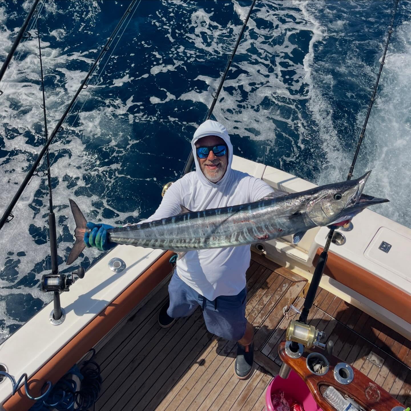 Wahoo fish catch on fishing boat in Miami FL waters