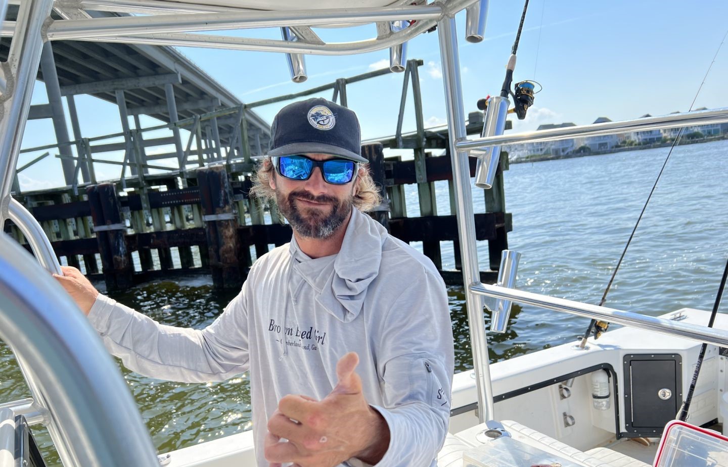 Person fishing in Manteo