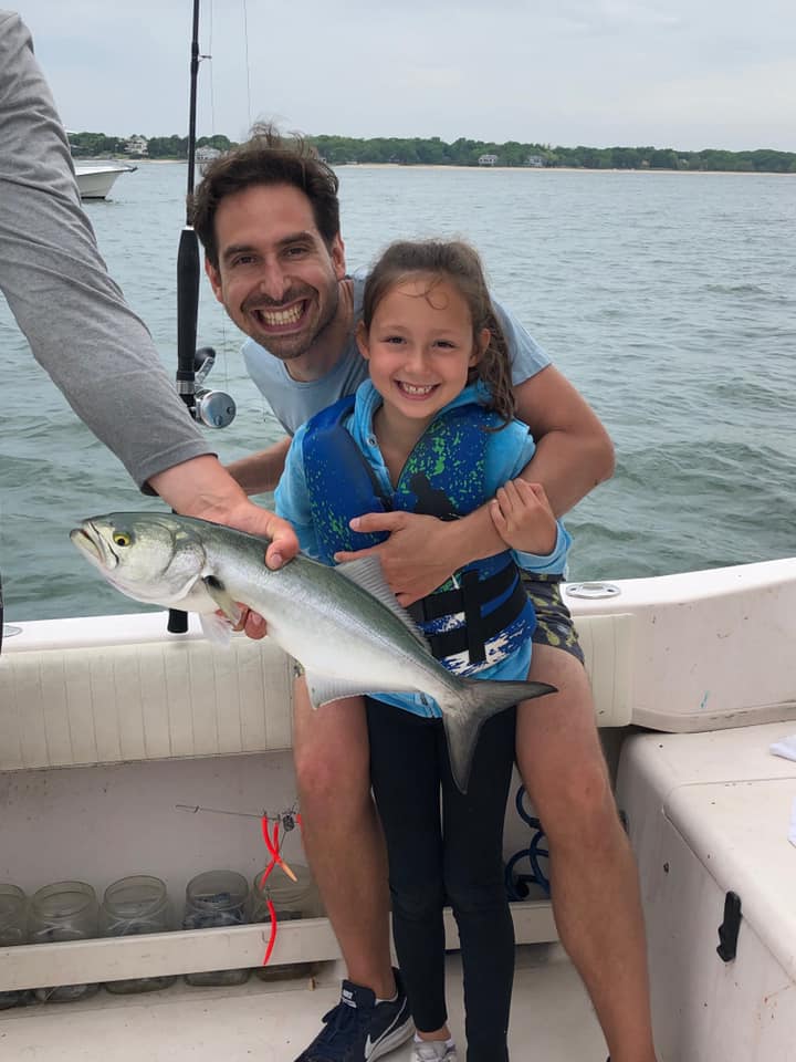 A bluefish caught in East Quogue