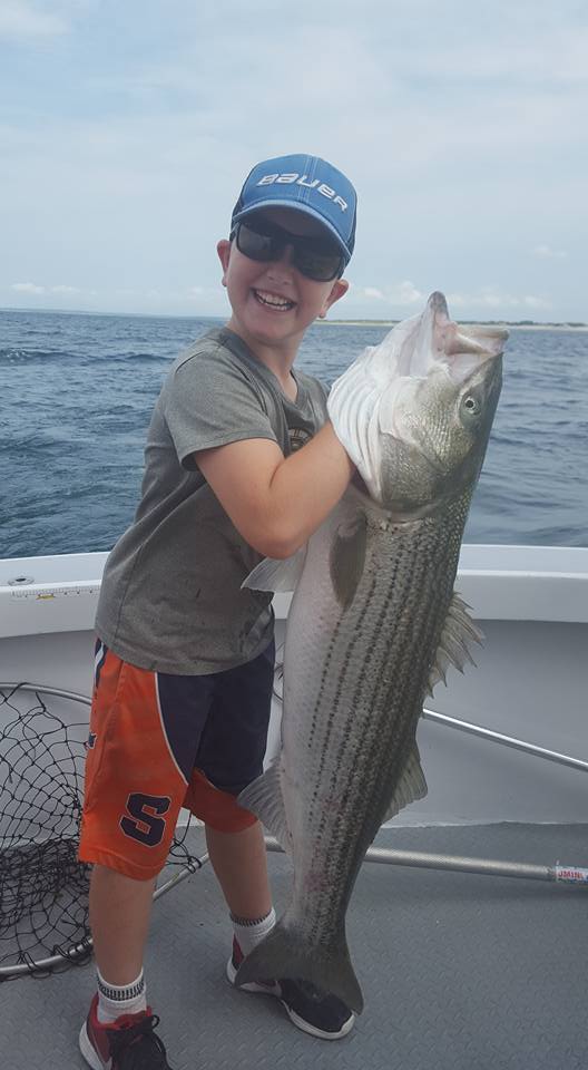 Striped bass caught while fishing in Barnstable