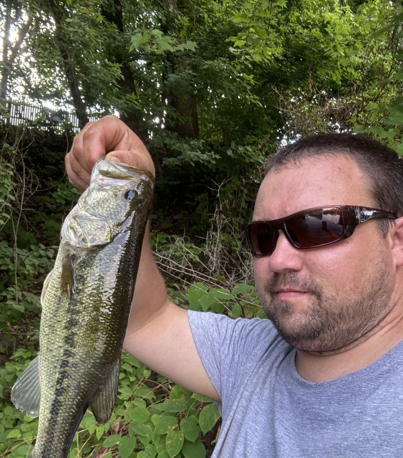 Angler with fishing rod in Hampden