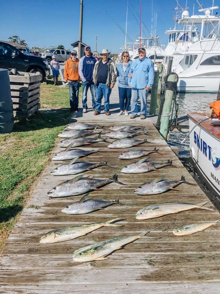 5 unspecified fish caught by 7 people at Nags Head