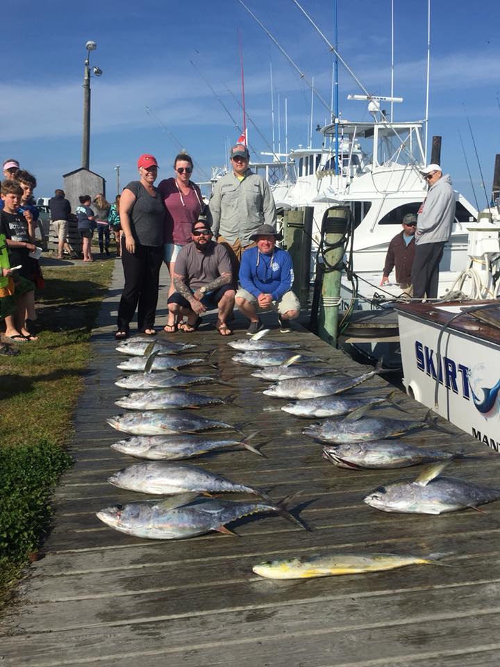 A group of 11 people fishing in Nags Head
