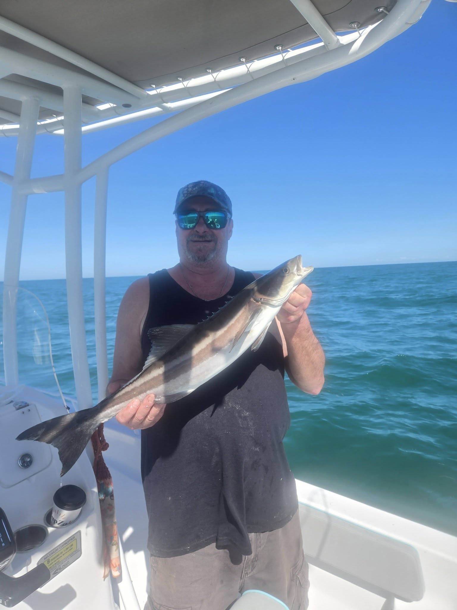 Cobia caught fishing in Belmar NJ on fishing boat