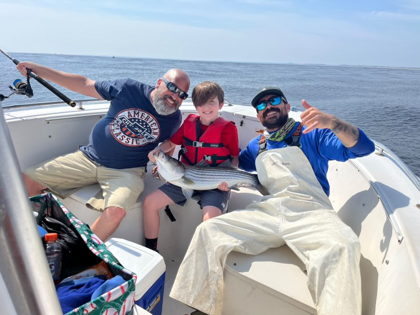 Striped bass fishing in MA