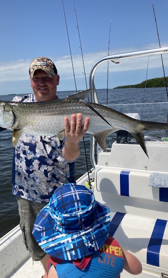 A big Tarpon fish caught while fishing in Bokeelia