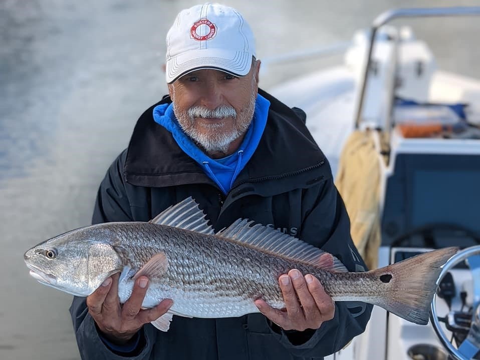 A single redfish caught at Kiawah Island