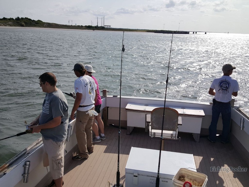 Two people fishing at Morehead City