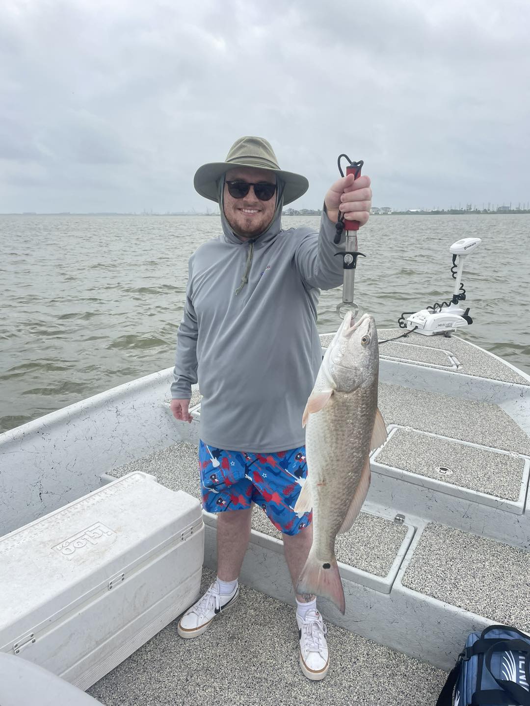 Angler holding a 24-inch fish in San Leon