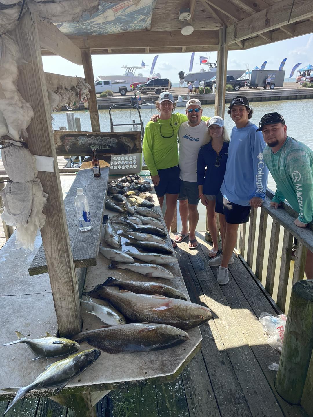 Two big fish caught while fishing in San Leon