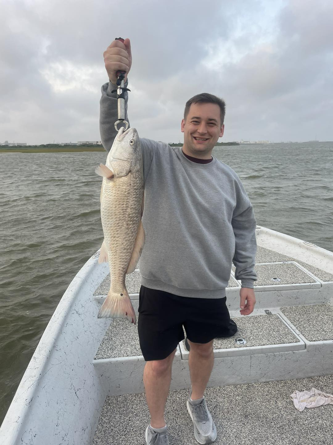 A redfish caught by an angler in San Leon