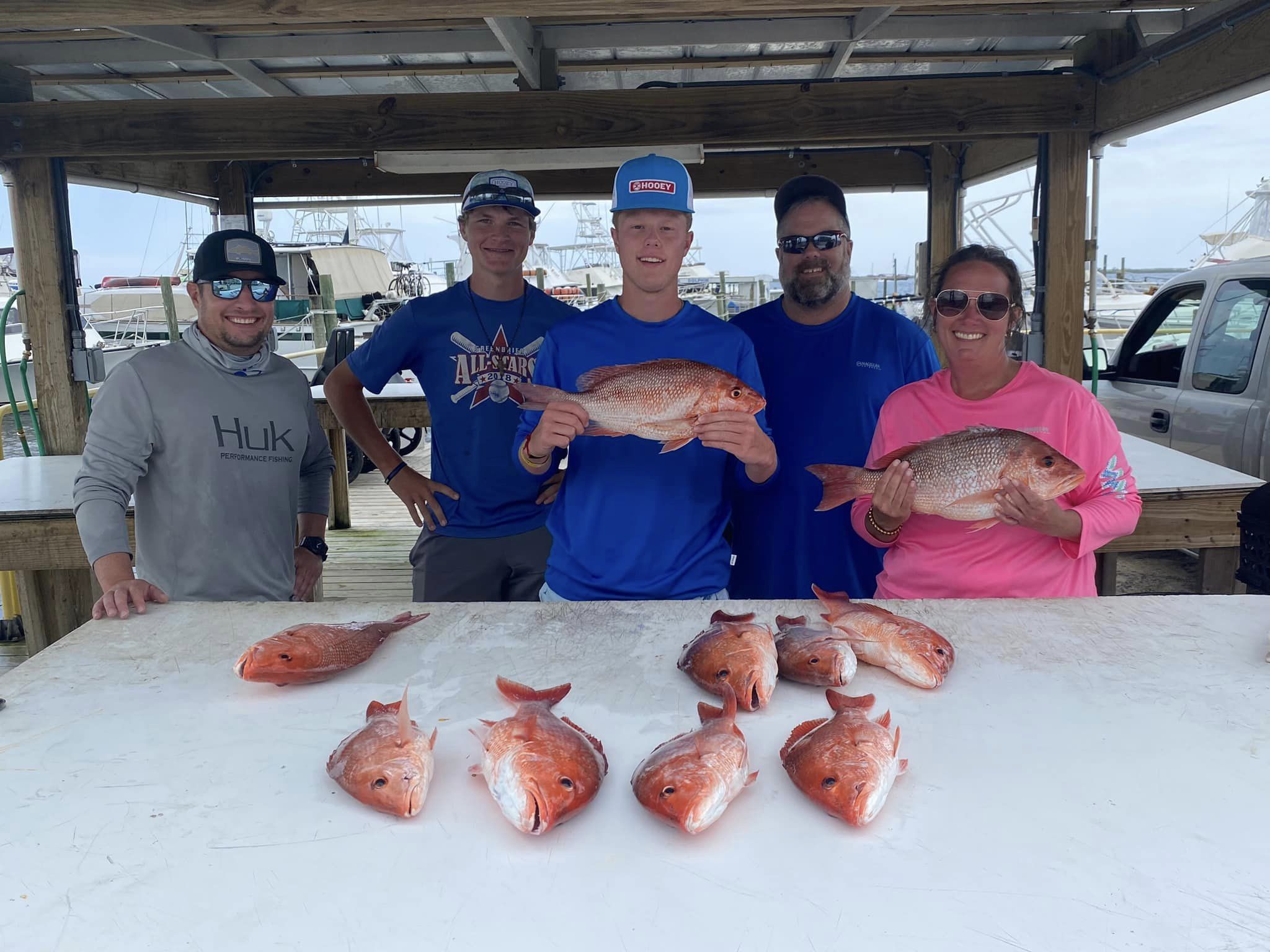 5 southern black bream fish caught in Pensacola