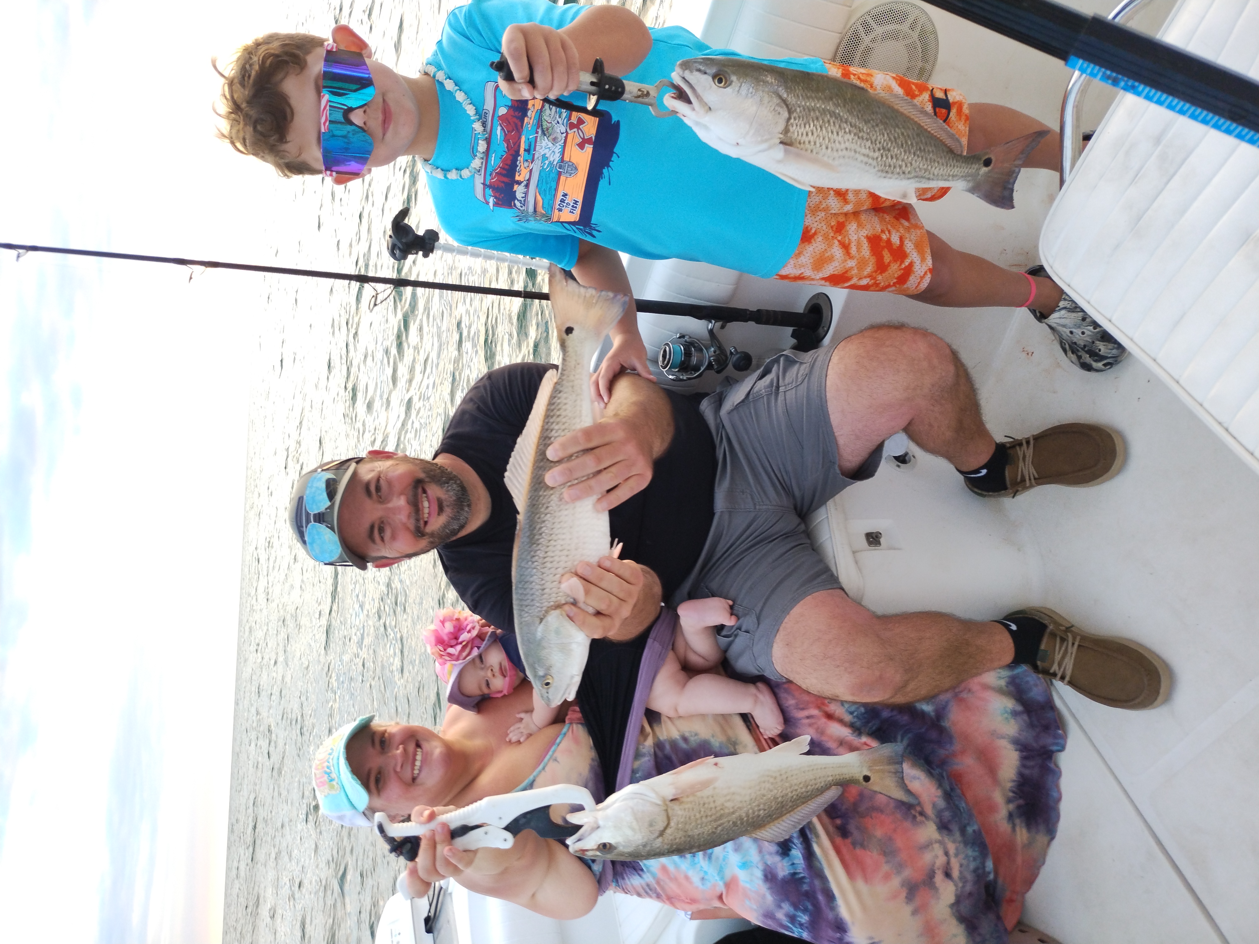 Three Redfish caught at Treasure Island