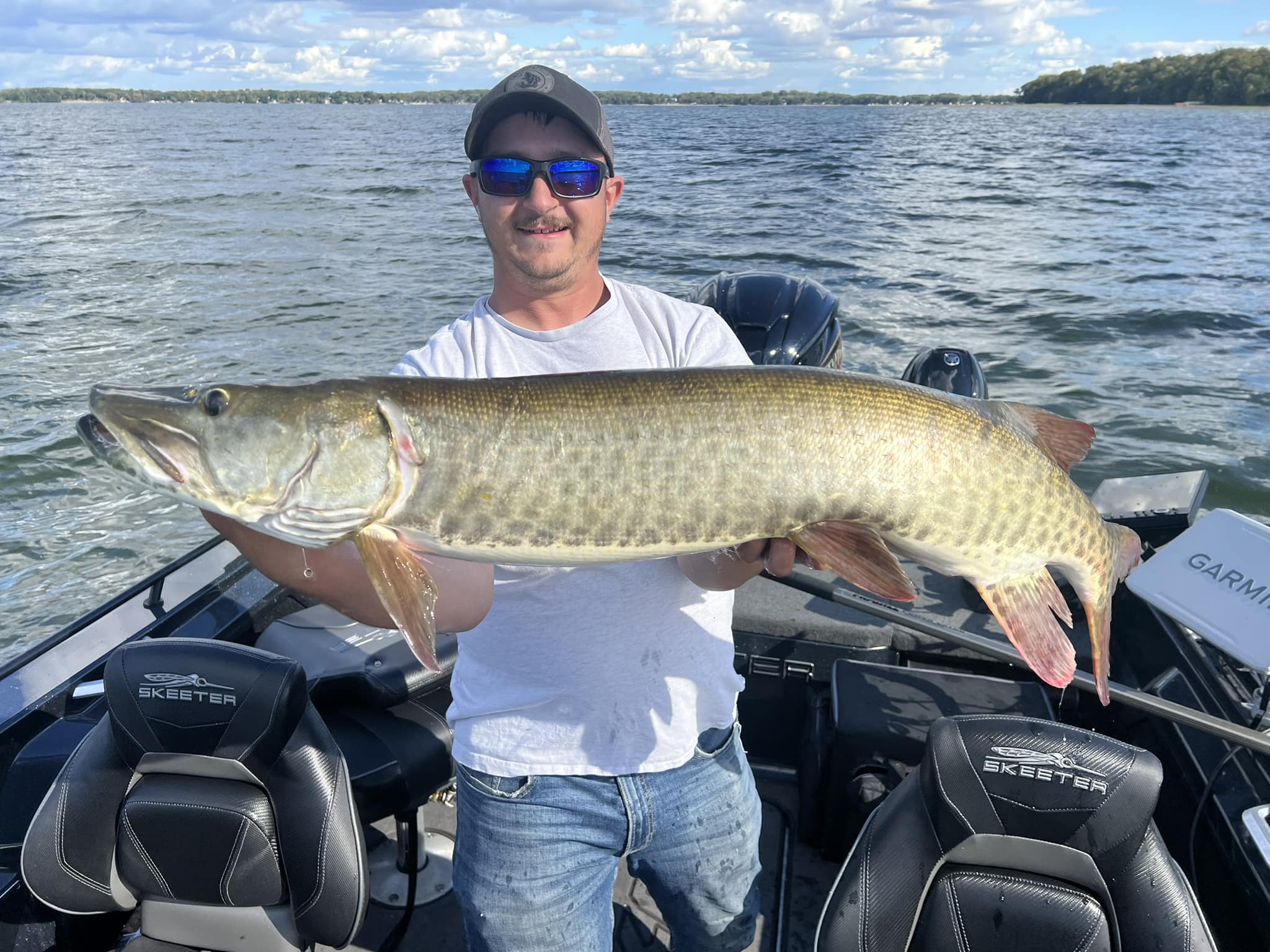 Muskellunge fish caught by angler in Alexandria