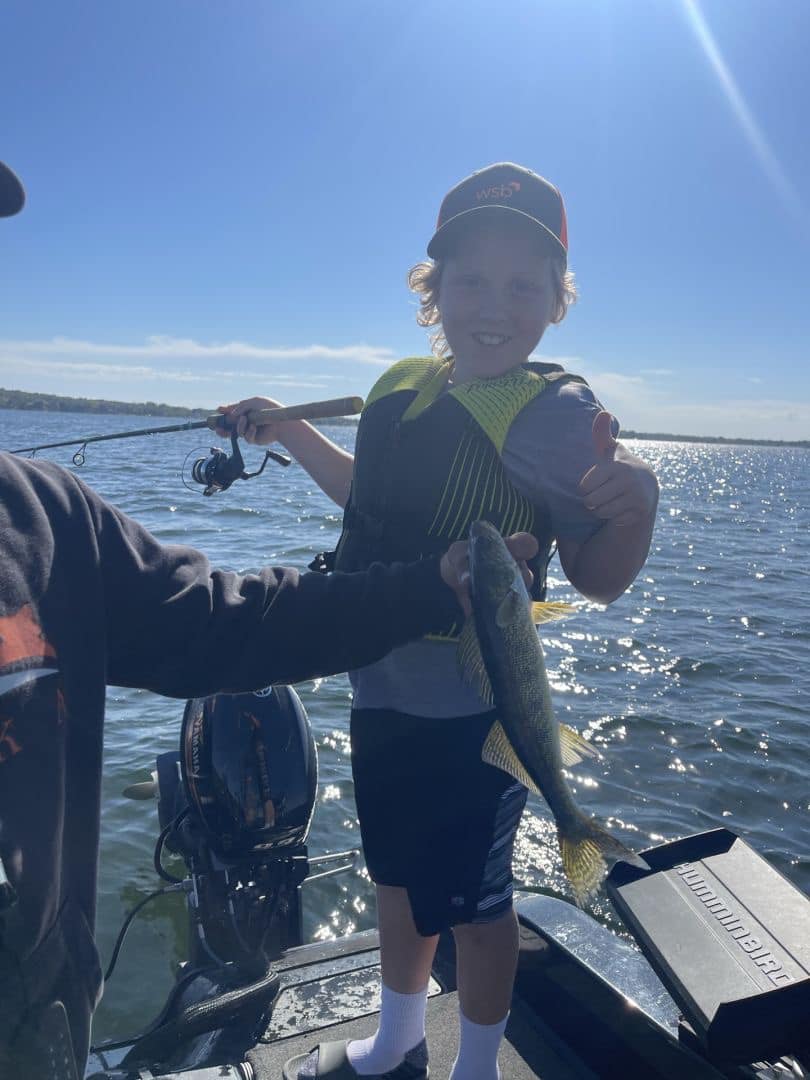 Sauger fish caught during fishing in Minnesota