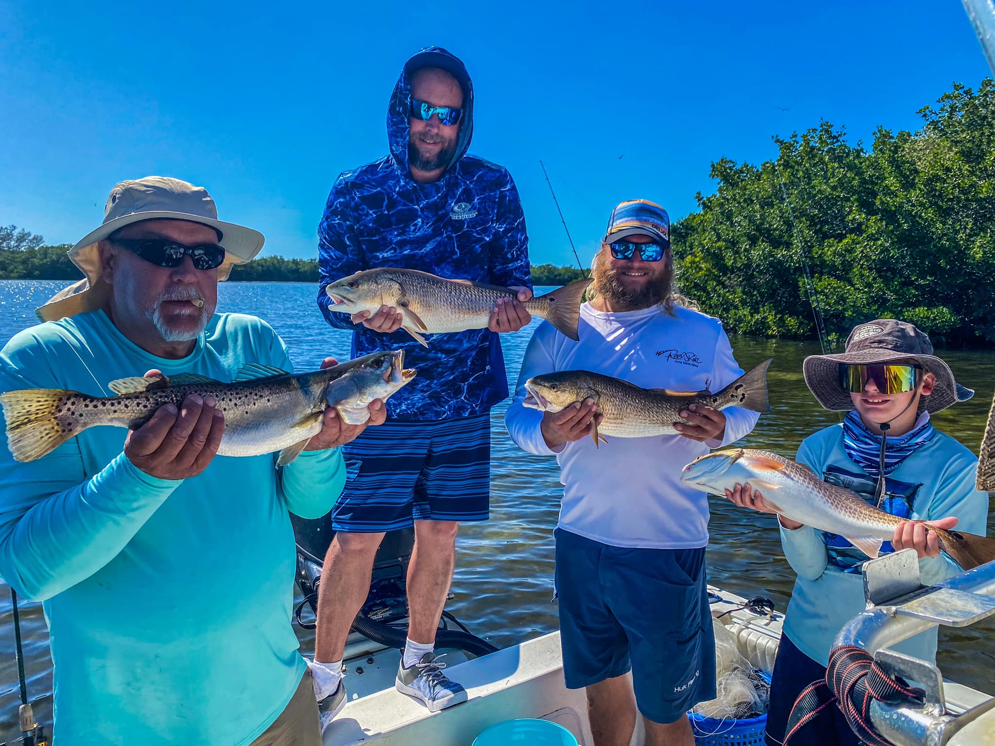 4 spotted weakfish and redfish caught in FL