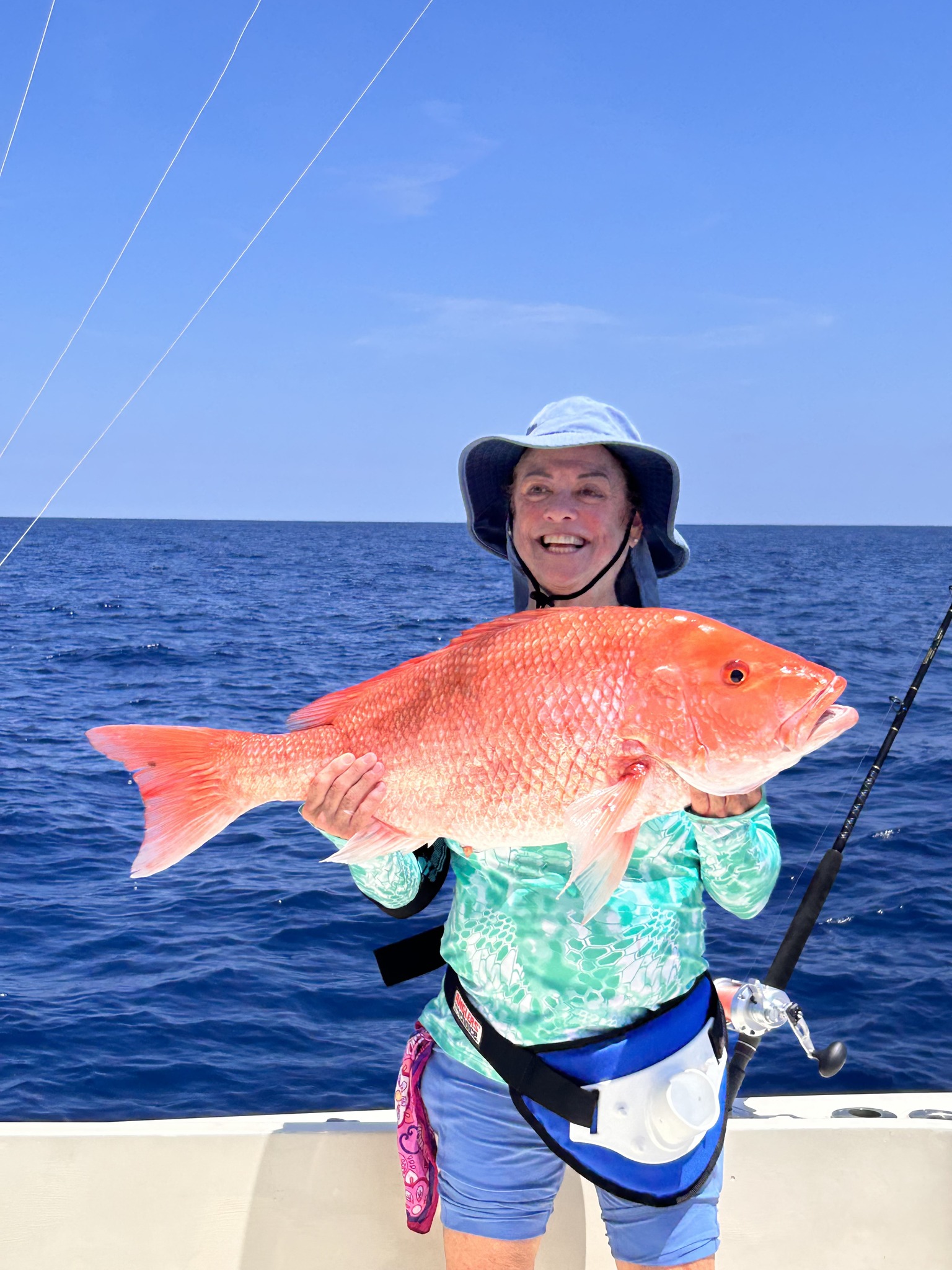 Angler fishing in Florida with rod and reel