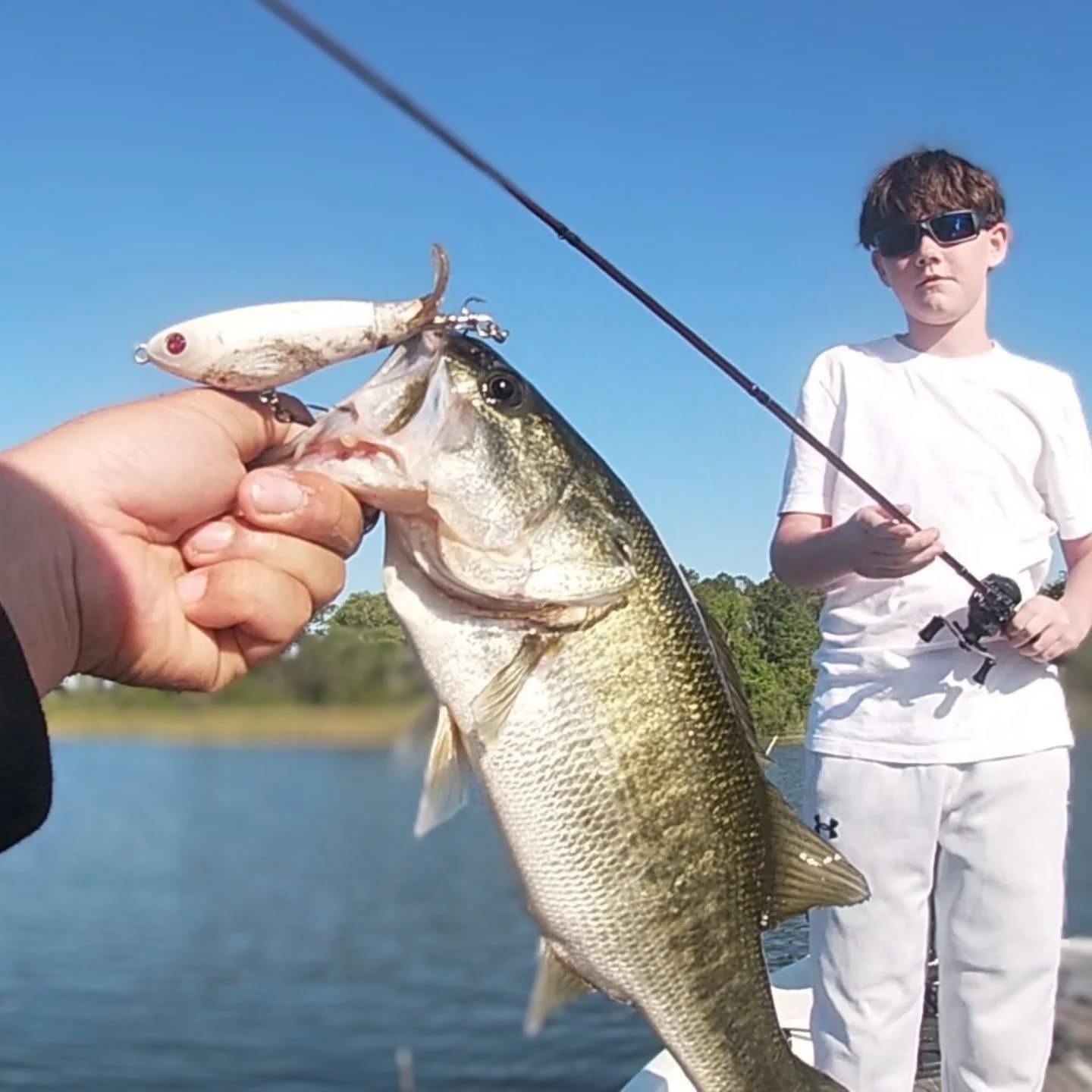 Lone angler fishing in Palm Bay