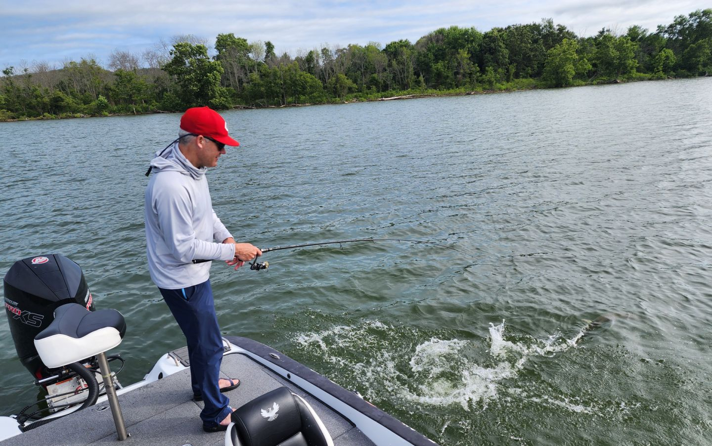 Angler enjoying a fishing trip in Branson