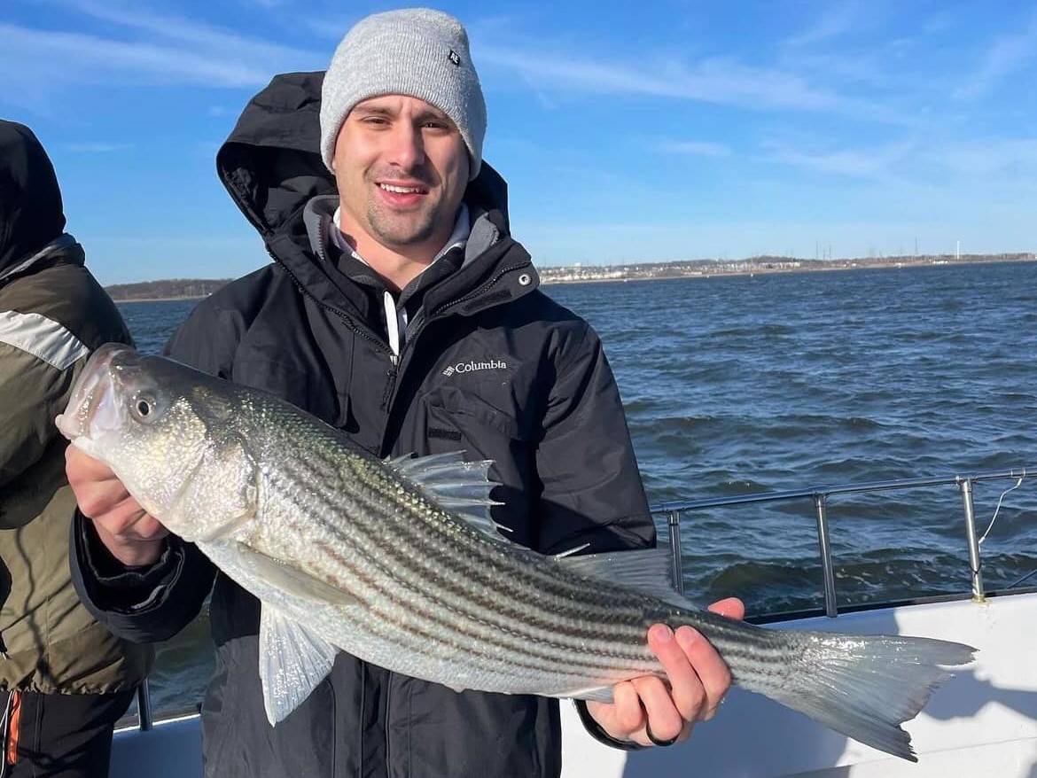 Striped bass caught fishing in NJ