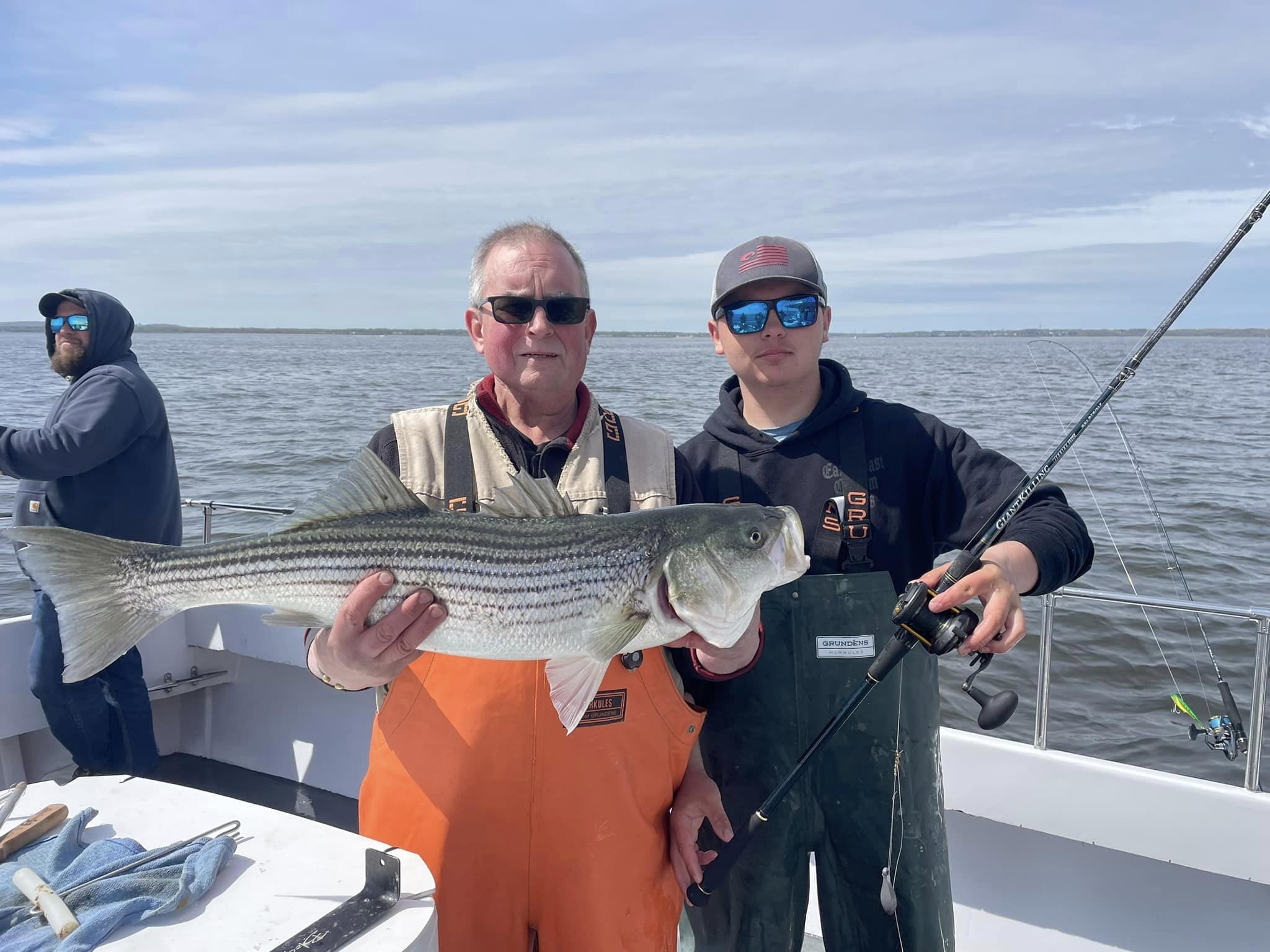 Striped bass caught in Highlands
