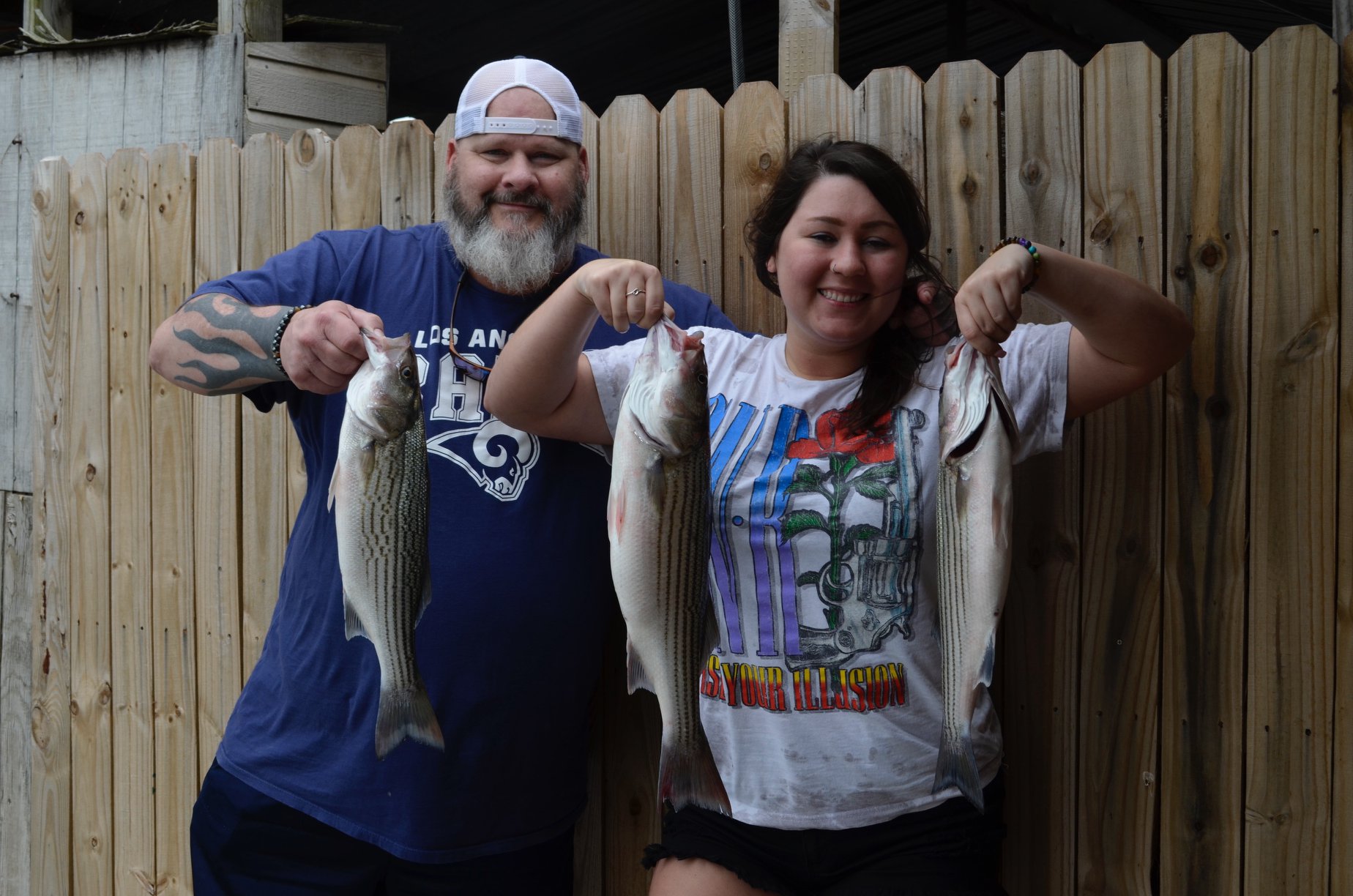 Fun day for Striped Bass on Lake Texoma